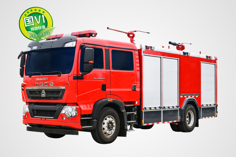 國(guó)六 6.5噸 豪沃單橋干粉泡沫聯(lián)用消防車(chē)
